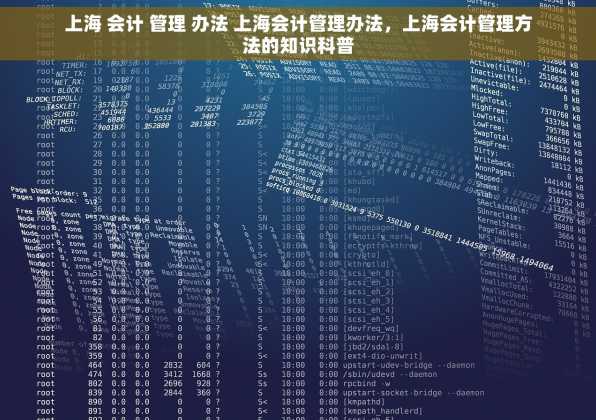上海 会计 管理 办法 上海会计管理办法，上海会计管理方法的知识科普