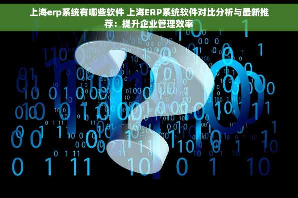 上海erp系统有哪些软件 上海ERP系统软件对比分析与最新推荐：提升企业管理效率