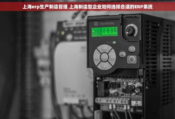 上海erp生产制造管理 上海制造型企业如何选择合适的ERP系统