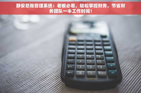 静安总账管理系统：老板必看，轻松掌控财务，节省财务团队一半工作时间！