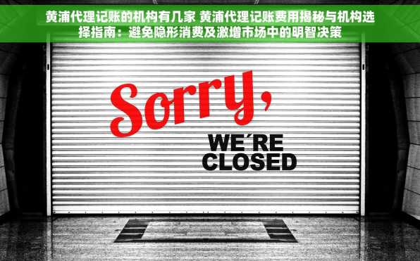 黄浦代理记账的机构有几家 黄浦代理记账费用揭秘与机构选择指南：避免隐形消费及激增市场中的明智决策