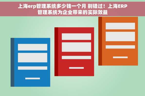 上海erp管理系统多少钱一个月 别错过！上海ERP管理系统为企业带来的实际效益