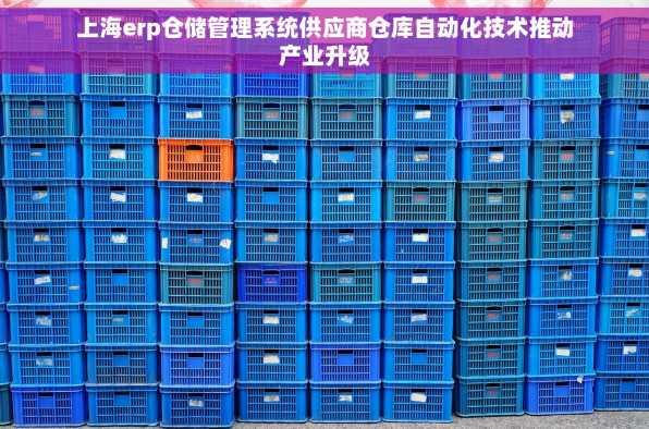 上海erp仓储管理系统供应商仓库自动化技术推动产业升级
