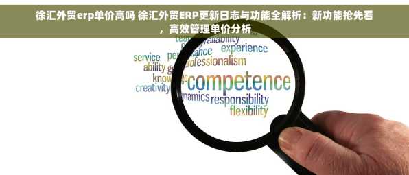 徐汇外贸erp单价高吗 徐汇外贸ERP更新日志与功能全解析：新功能抢先看，高效管理单价分析