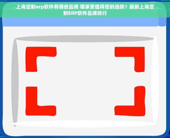 上海定制erp软件有哪些品牌 哪家更值得您的选择？最新上海定制ERP软件品牌排行