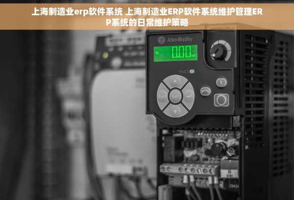 上海制造业erp软件系统 上海制造业ERP软件系统维护管理ERP系统的日常维护策略