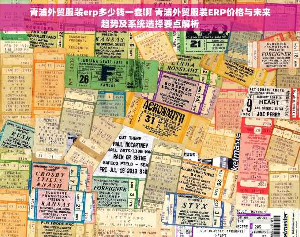 青浦外贸服装erp多少钱一套啊 青浦外贸服装ERP价格与未来趋势及系统选择要点解析