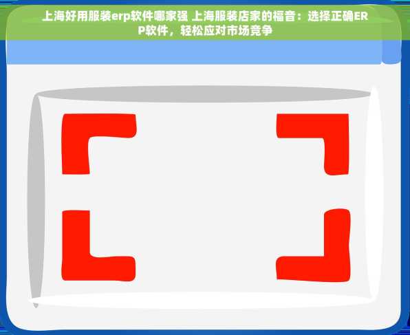 上海好用服装erp软件哪家强 上海服装店家的福音：选择正确ERP软件，轻松应对市场竞争