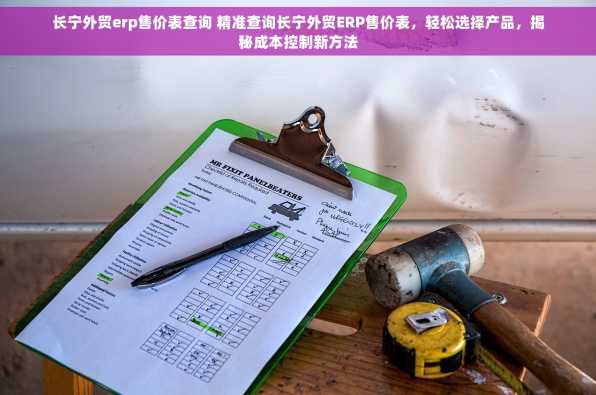 长宁外贸erp售价表查询 精准查询长宁外贸ERP售价表，轻松选择产品，揭秘成本控制新方法
