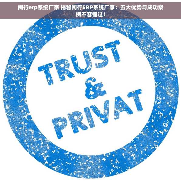 闽行erp系统厂家 揭秘闽行ERP系统厂家：五大优势与成功案例不容错过！