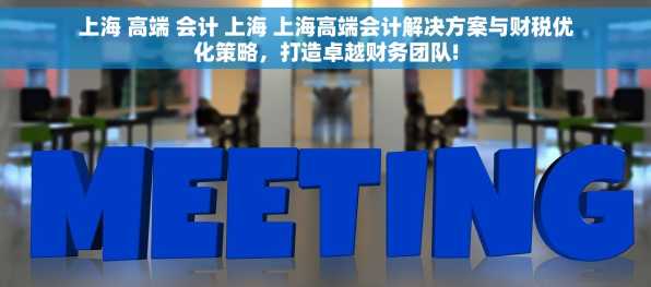 上海 高端 会计 上海 上海高端会计解决方案与财税优化策略，打造卓越财务团队!