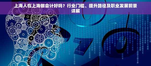 上海人在上海做会计好吗？行业门槛、提升路径及职业发展前景详解