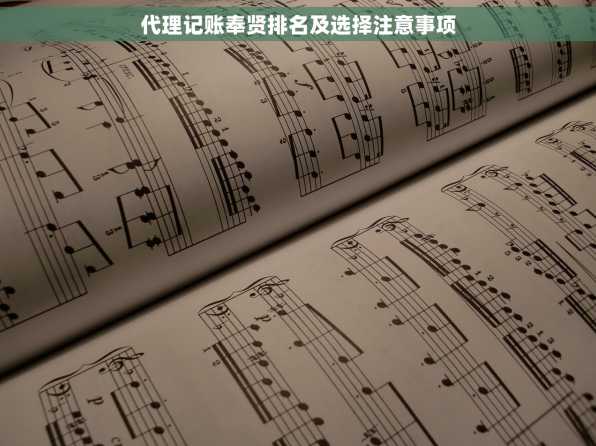 代理记账奉贤排名及选择注意事项