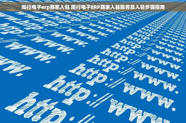 闽行电子erp商家入驻 闽行电子ERP商家入驻服务及入驻步骤指南