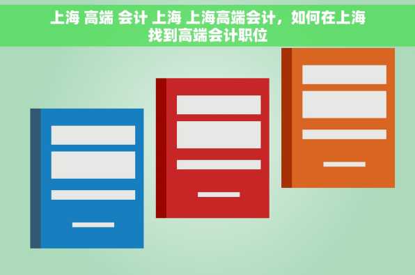 上海 高端 会计 上海 上海高端会计，如何在上海找到高端会计职位