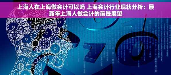 上海人在上海做会计可以吗 上海会计行业现状分析：最新年上海人做会计的前景展望