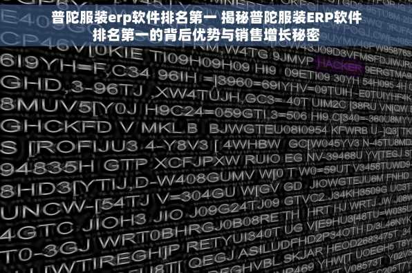 普陀服装erp软件排名第一 揭秘普陀服装ERP软件排名第一的背后优势与销售增长秘密