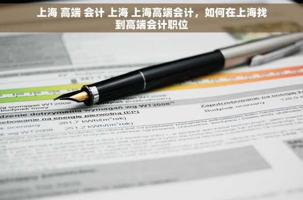 上海 高端 会计 上海 上海高端会计，如何在上海找到高端会计职位