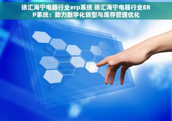 徐汇海宁电器行业erp系统 徐汇海宁电器行业ERP系统：助力数字化转型与库存管理优化