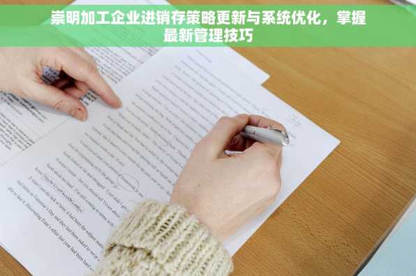 崇明加工企业进销存策略更新与系统优化，掌握最新管理技巧