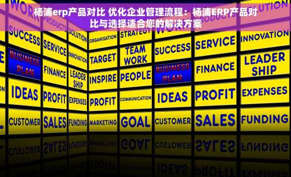 杨浦erp产品对比 优化企业管理流程：杨浦ERP产品对比与选择适合您的解决方案