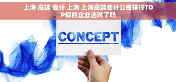 上海 高端 会计 上海 上海高端会计公司排行TOP你的企业选对了吗