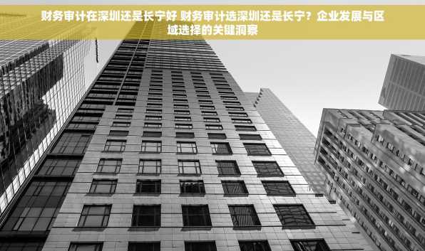 财务审计在深圳还是长宁好 财务审计选深圳还是长宁？企业发展与区域选择的关键洞察