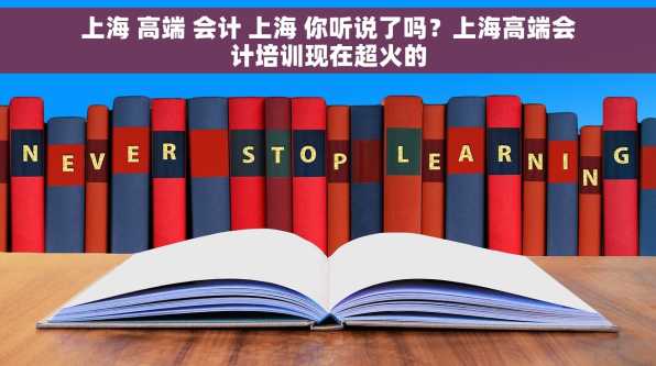 上海 高端 会计 上海 你听说了吗？上海高端会计培训现在超火的