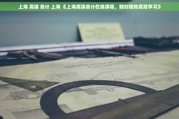 上海 高端 会计 上海 《上海高端会计在线课程，随时随地高效学习》