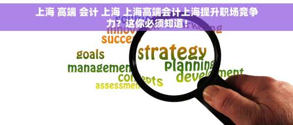 上海 高端 会计 上海 上海高端会计上海提升职场竞争力？这你必须知道！