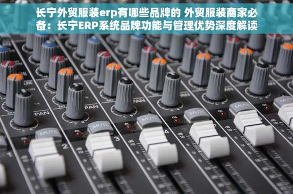 长宁外贸服装erp有哪些品牌的 外贸服装商家必备：长宁ERP系统品牌功能与管理优势深度解读