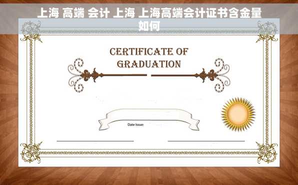 上海 高端 会计 上海 上海高端会计证书含金量如何