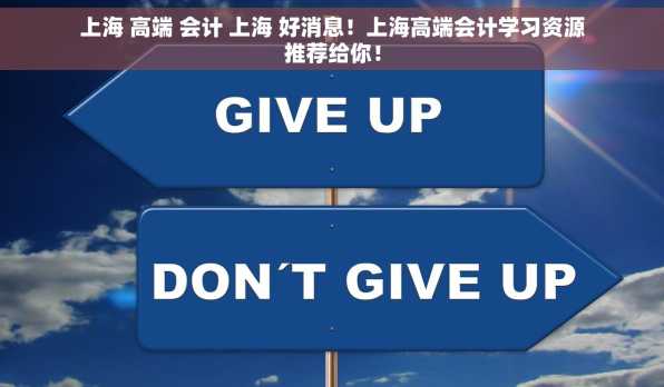 上海 高端 会计 上海 好消息！上海高端会计学习资源推荐给你！