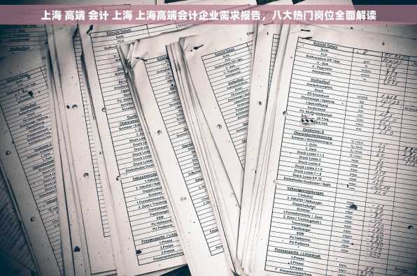 上海 高端 会计 上海 上海高端会计企业需求报告，八大热门岗位全面解读