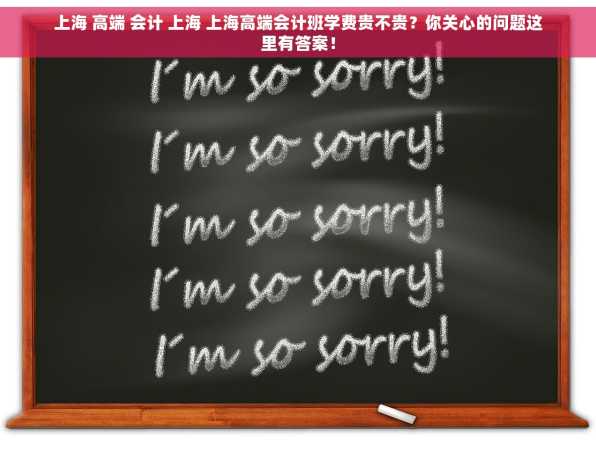 上海 高端 会计 上海 上海高端会计班学费贵不贵？你关心的问题这里有答案！