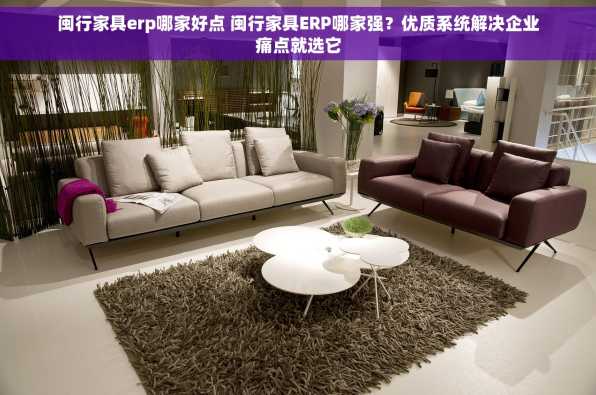闽行家具erp哪家好点 闽行家具ERP哪家强？优质系统解决企业痛点就选它