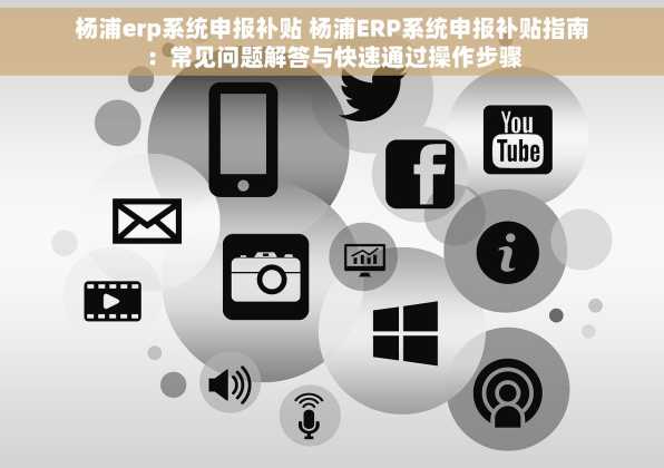 杨浦erp系统申报补贴 杨浦ERP系统申报补贴指南：常见问题解答与快速通过操作步骤
