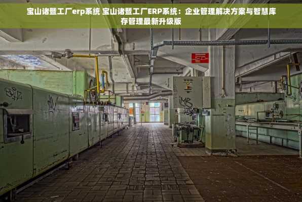 宝山诸暨工厂erp系统 宝山诸暨工厂ERP系统：企业管理解决方案与智慧库存管理最新升级版