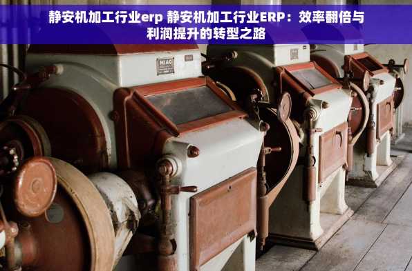静安机加工行业erp 静安机加工行业ERP：效率翻倍与利润提升的转型之路