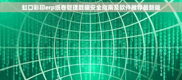 虹口彩印erp纸卷管理数据安全指南及软件推荐最新版