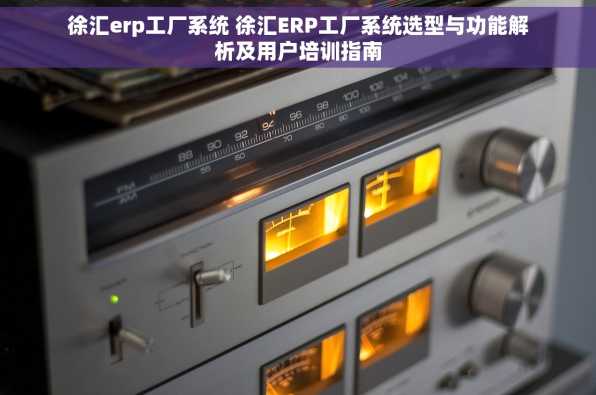 徐汇erp工厂系统 徐汇ERP工厂系统选型与功能解析及用户培训指南