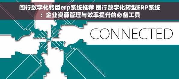 闽行数字化转型erp系统推荐 闽行数字化转型ERP系统：企业资源管理与效率提升的必备工具