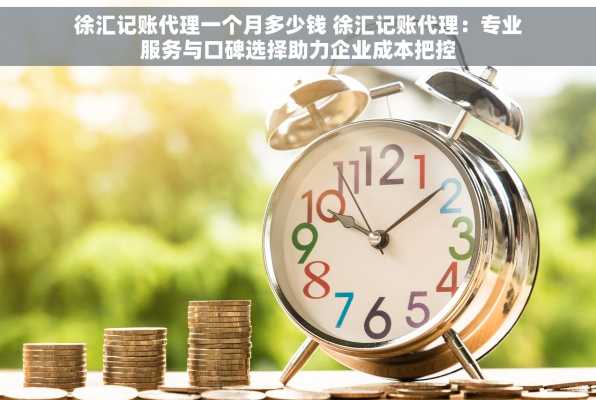 徐汇记账代理一个月多少钱 徐汇记账代理：专业服务与口碑选择助力企业成本把控