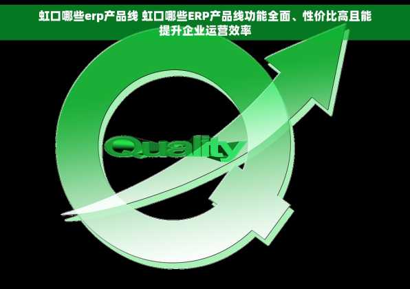 虹口哪些erp产品线 虹口哪些ERP产品线功能全面、性价比高且能提升企业运营效率
