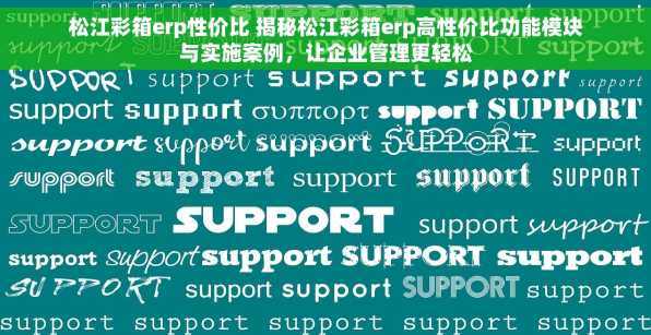 松江彩箱erp性价比 揭秘松江彩箱erp高性价比功能模块与实施案例，让企业管理更轻松