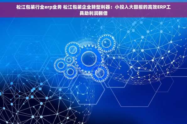 松江包装行业erp业务 松江包装企业转型利器：小投入大回报的高效ERP工具助利润翻倍