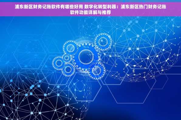 浦东新区财务记账软件有哪些好用 数字化转型利器：浦东新区热门财务记账软件功能详解与推荐