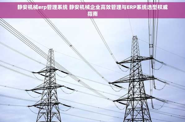 静安机械erp管理系统 静安机械企业高效管理与ERP系统选型权威指南