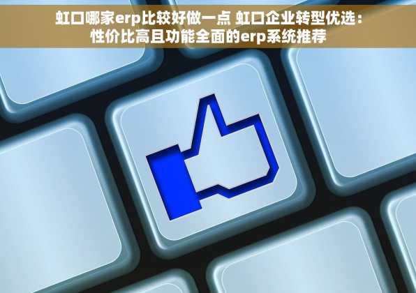 虹口哪家erp比较好做一点 虹口企业转型优选：性价比高且功能全面的erp系统推荐
