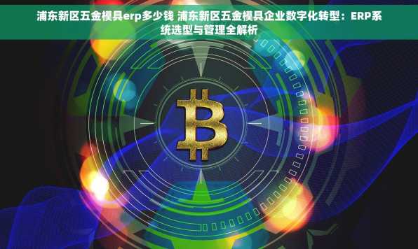 浦东新区五金模具erp多少钱 浦东新区五金模具企业数字化转型：ERP系统选型与管理全解析
